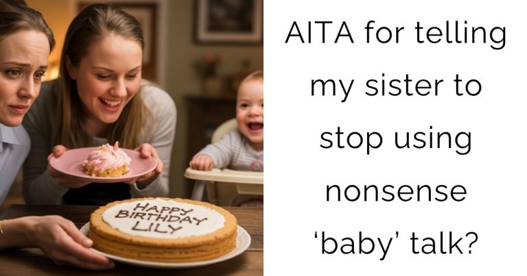 AITA for telling my sister to stop using nonsense ‘baby’ talk?