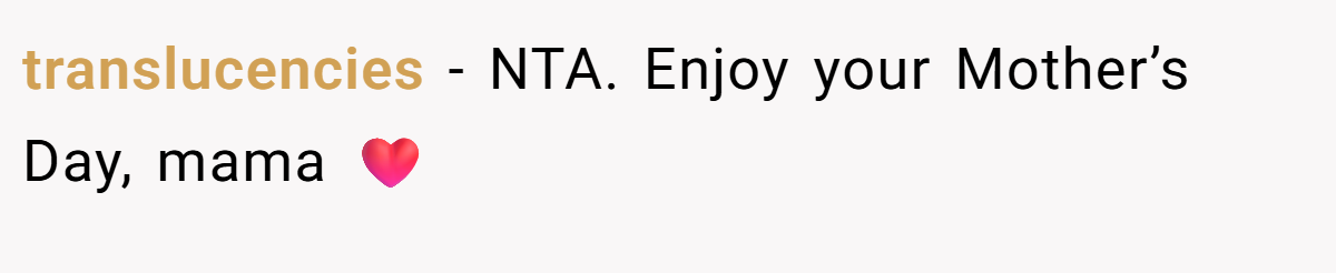 translucencies − NTA. Enjoy your Mother’s Day, mama ❤️