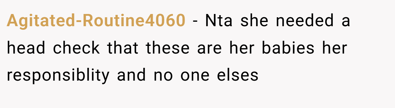 Agitated-Routine4060 - Nta she needed a head check that these are her babies her responsiblity and no one elses
