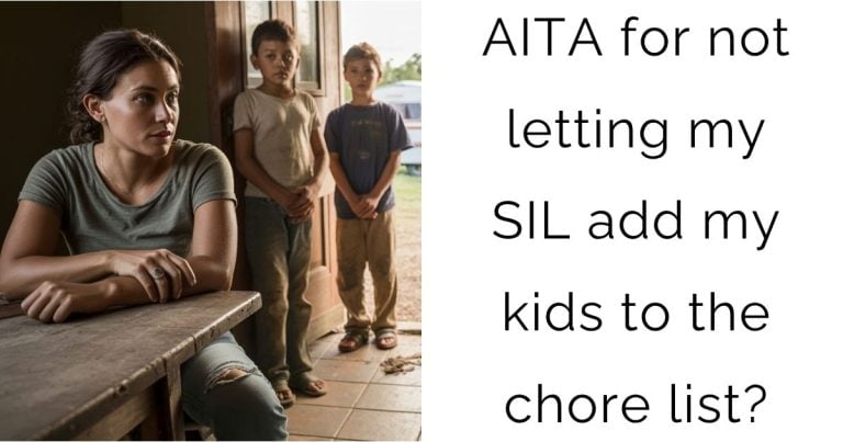AITA for not letting my SIL add my kids to the chore list?