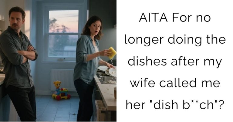 AITA For no longer doing the dishes after my wife called me her “dish b**ch”?
