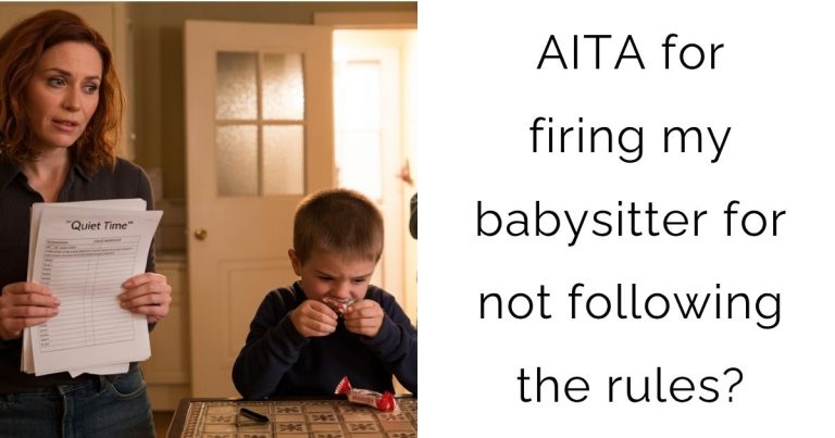 AITA for firing my babysitter for not following the rules?
