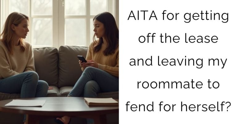 AITA for getting off the lease and leaving my roommate to fend for herself?