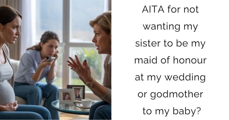 AITA for not wanting my sister to be my maid of honour at my wedding or godmother to my baby?