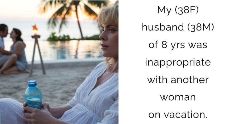 My (38f) husband (38m) of 8 yrs was inappropriate with another woman on vacation.