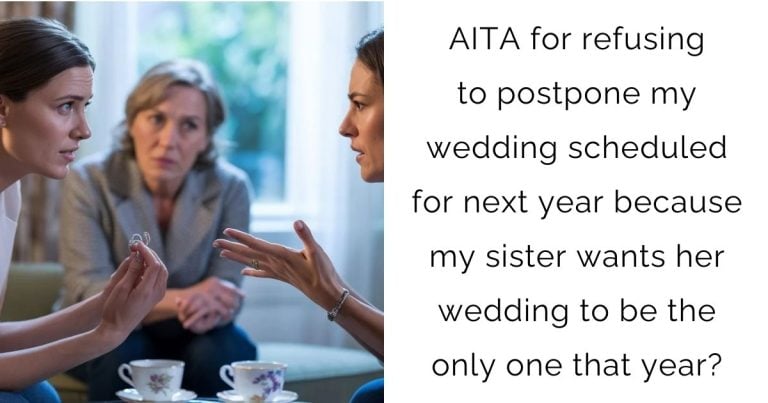 AITA for refusing to postpone my wedding scheduled for next year because my sister wants her wedding to be the only one that year?