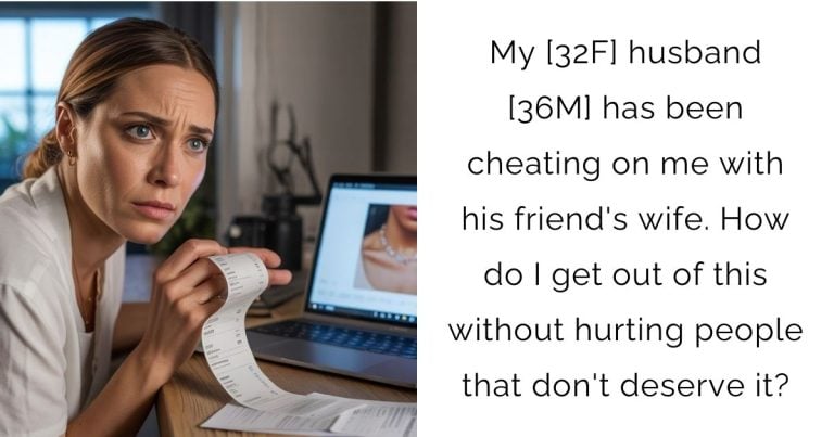 My [32F] husband [36M] has been cheating on me with his friend’s wife. How do I get out of this without hurting people that don’t deserve it?