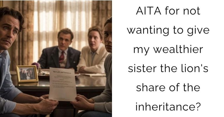AITA for not wanting to give my wealthier sister the lion’s share of the inheritance?