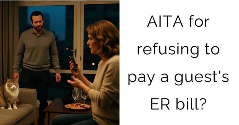 AITA for refusing to pay a guest’s ER bill?