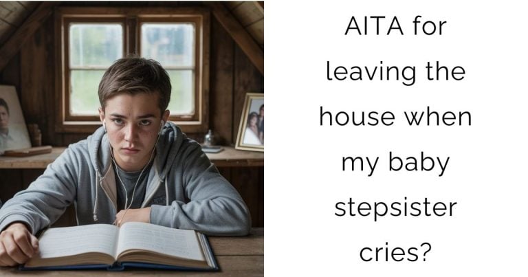 AITA for leaving the house when my baby stepsister cries?