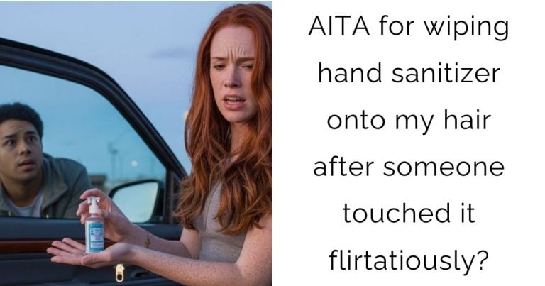 AITA for wiping hand sanitizer onto my hair after someone touched it flirtatiously?