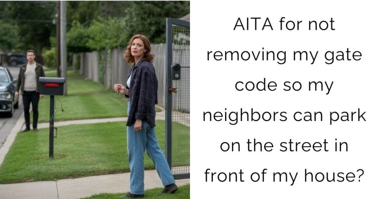 AITA for not removing my gate code so my neighbors can park on the street in front of my house?