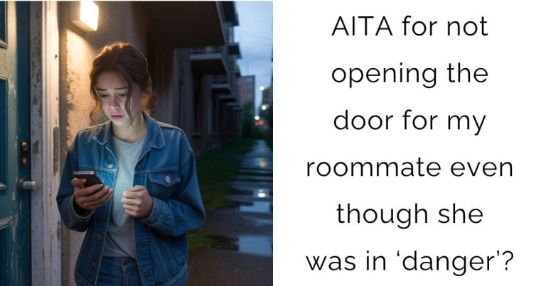 AITA for not opening the door for my roommate even though she was in ‘danger’?