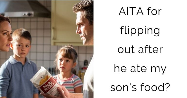 AITA for flipping out after he ate my son’s food?