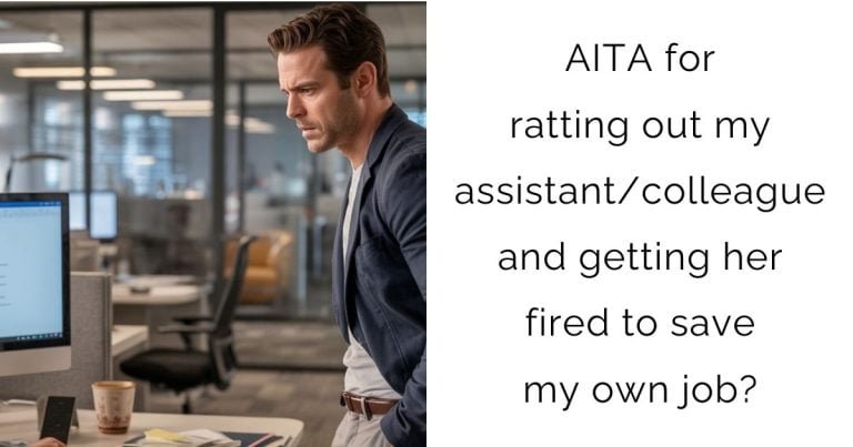 AITA for ratting out my assistant/colleague and getting her fired to save my own job?