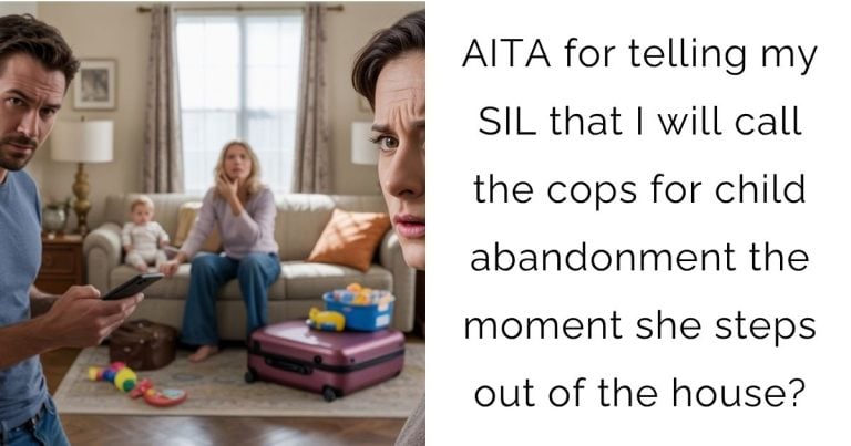 AITA for telling my SIL that I will call the cops for child abandonment the moment she steps out of the house?