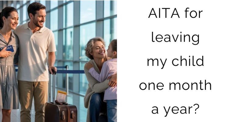 AITA for leaving my child one month a year?