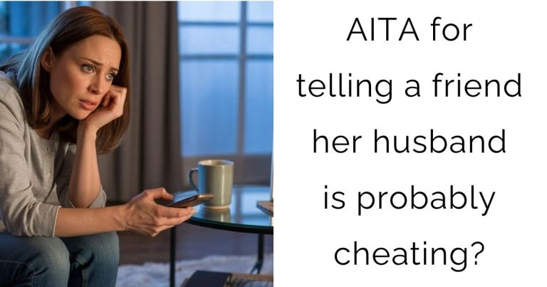 AITA for telling a friend her husband is probably cheating?