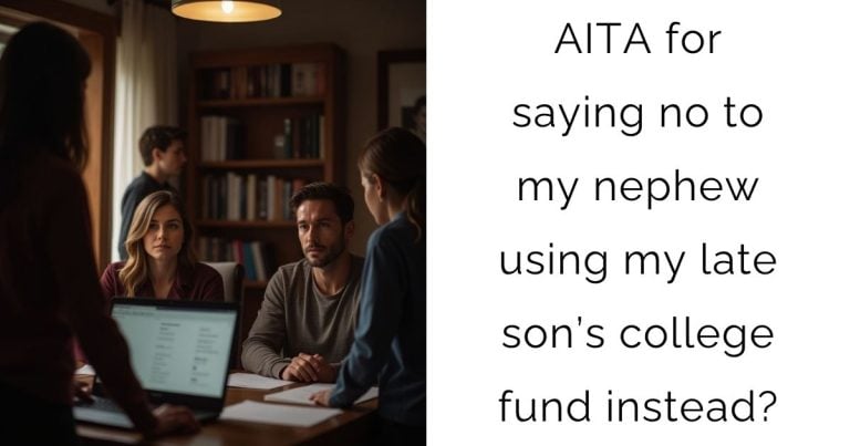AITA for saying no to my nephew using my late son’s college fund instead?