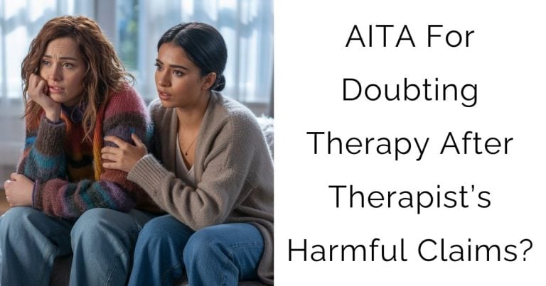 AITA for doubting therapy after therapist’s harmful claims?