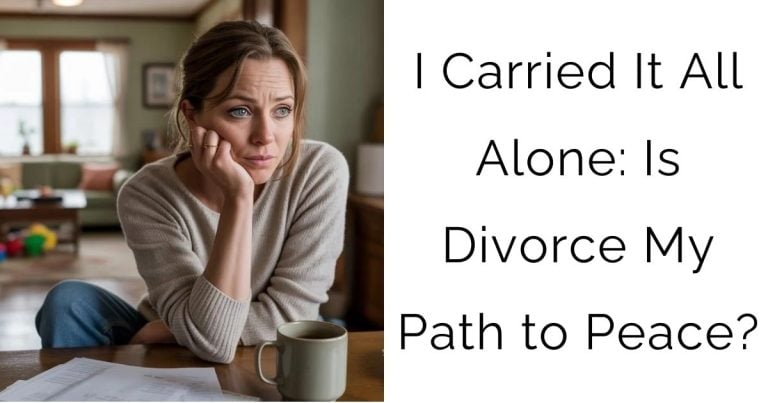 I Carried It All Alone: Is Divorce My Path to Peace?