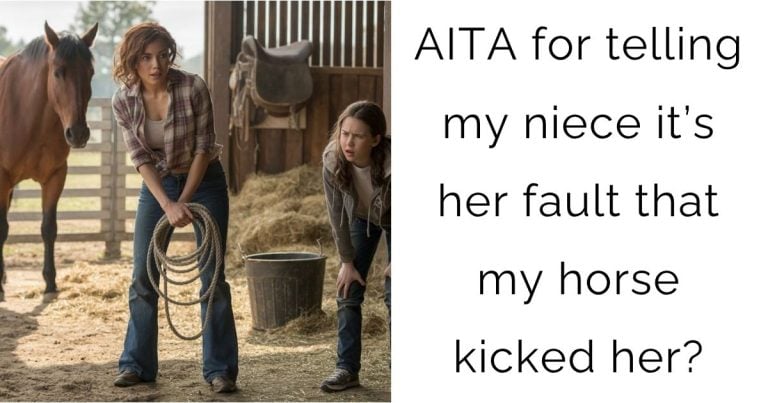 AITA for telling my niece it’s her fault that my horse kicked her?