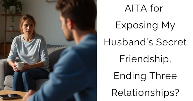 AITA for Exposing My Husband’s Secret Friendship, Ending Three Relationships?