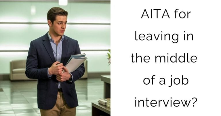 AITA for leaving in the middle of a job interview?