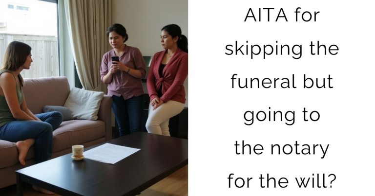 AITA for skipping the funeral but going to the notary for the will?