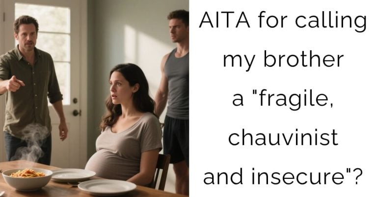 AITA for calling my brother a “fragile, chauvinist and insecure”?