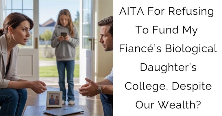 AITA For Refusing To Fund My Fiancé’s Biological Daughter’s College, Despite Our Wealth?