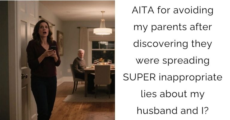 AITA for avoiding my parents after discovering they were spreading SUPER inappropriate lies about my husband and I?