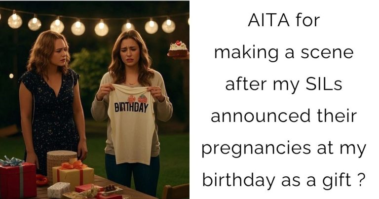 AITA for making a scene after my SILs announced their pregnancies at my birthday as a gift?