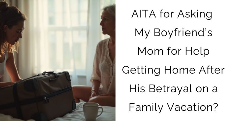 AITA for Asking My Boyfriend’s Mom for Help Getting Home After His Betrayal on a Family Vacation?