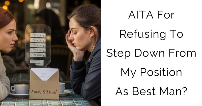 AITA For Refusing To Step Down From My Position As Best Man?