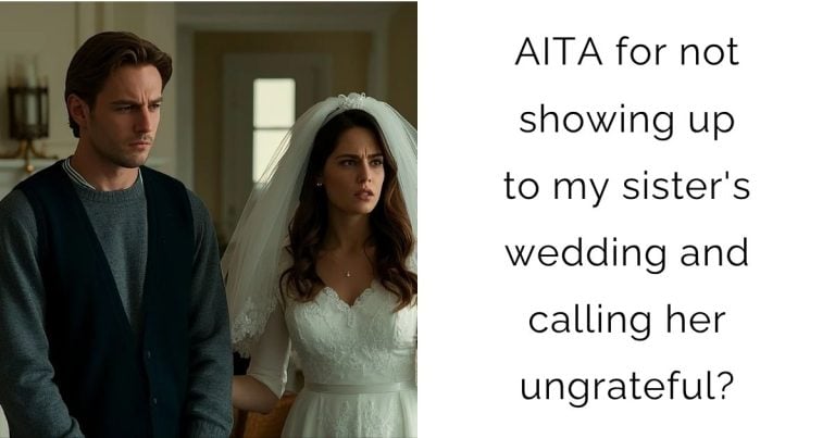 AITA for not showing up to my sister’s wedding and calling her ungrateful?