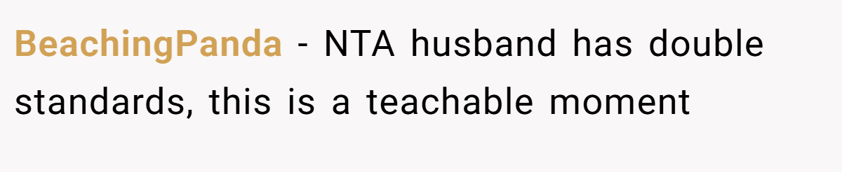 BeachingPanda − NTA husband has double standards, this is a teachable moment