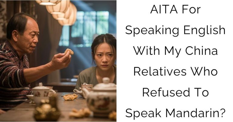AITA For Speaking English With My China Relatives Who Refused To Speak Mandarin?