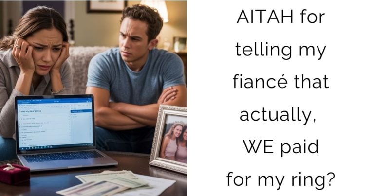 AITAH for telling my fiancé that actually, WE paid for my ring?