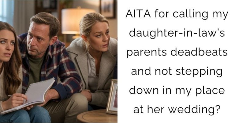 AITA for calling my daughter-in-law’s parents deadbeats and not stepping down in my place at her wedding?