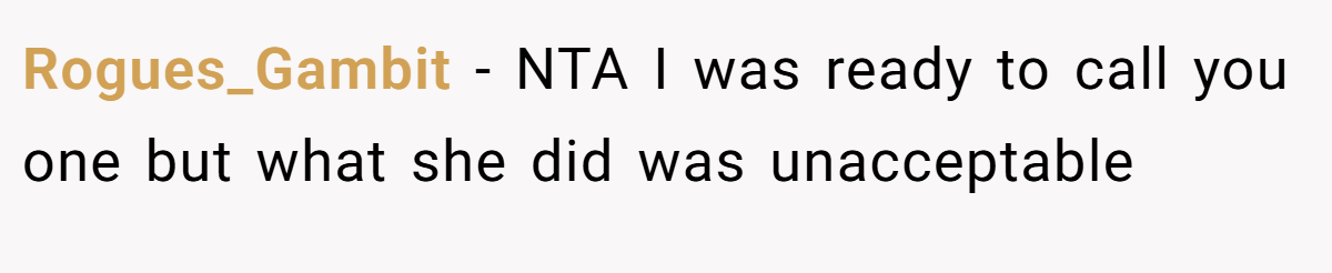 Rogues_Gambit − NTA I was ready to call you one but what she did was unacceptable