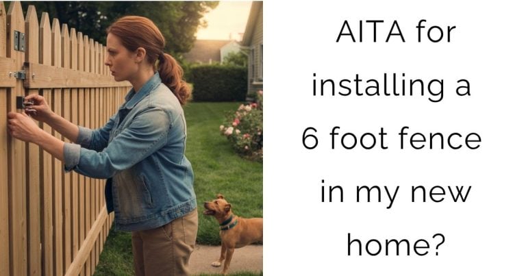 AITA for installing a 6 foot fence in my new home?
