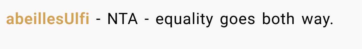 abeillesUlfi − NTA - equality goes both way.