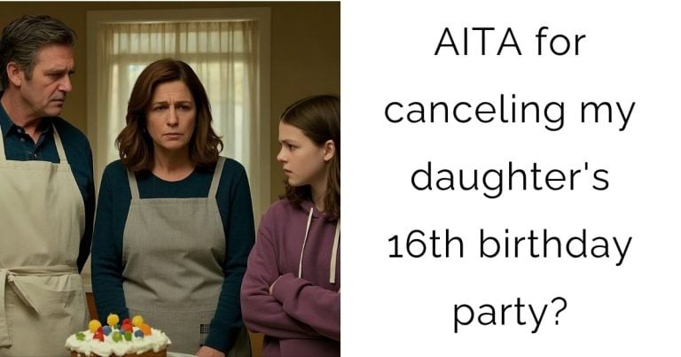 AITA for canceling my daughter’s 16th birthday party?