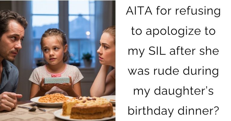 AITA for refusing to apologize to my SIL after she was rude during my daughter’s birthday dinner?