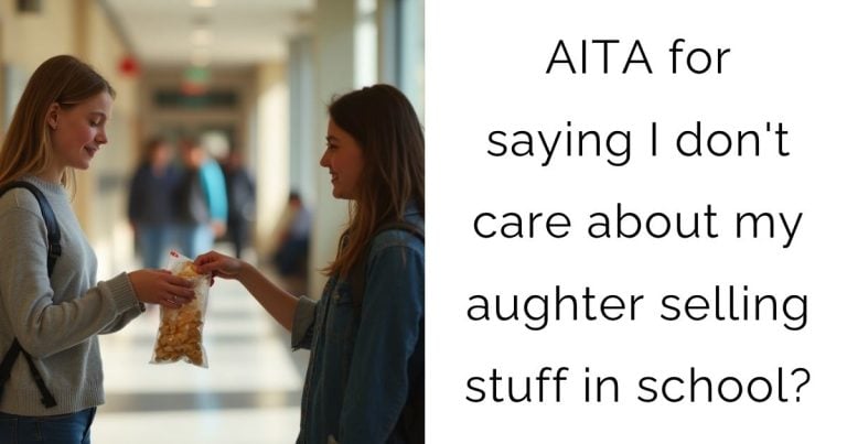 AITA for saying I don’t care about my daughter selling stuff in school?