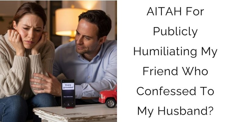 AITAH For Publicly Humiliating My Friend Who Confessed To My Husband?