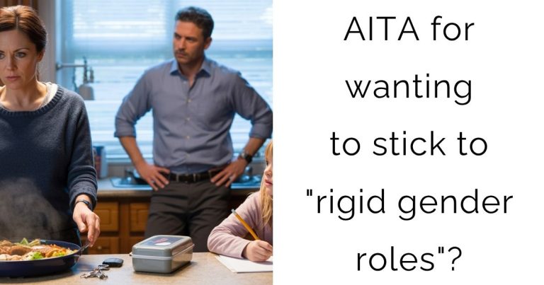 AITA for wanting to stick to “rigid gender roles”?