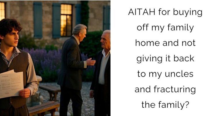 AITAH for buying off my family home and not giving it back to my uncles and fracturing the family?