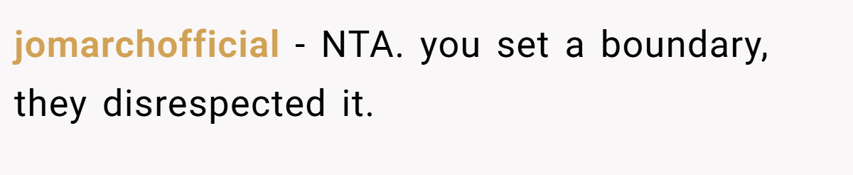jomarchofficial − NTA. you set a boundary, they disrespected it.